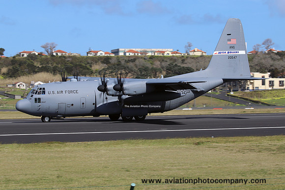 USAF Nevada ANG 192 AS Lockheed C-130H Hercules 92-0547 at Lajes (2025)