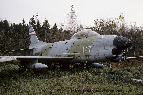 Yugoslavian Air Force North American F-86D Sabre 14307 displayed at the Ljubljana Aviation Museum (2004)