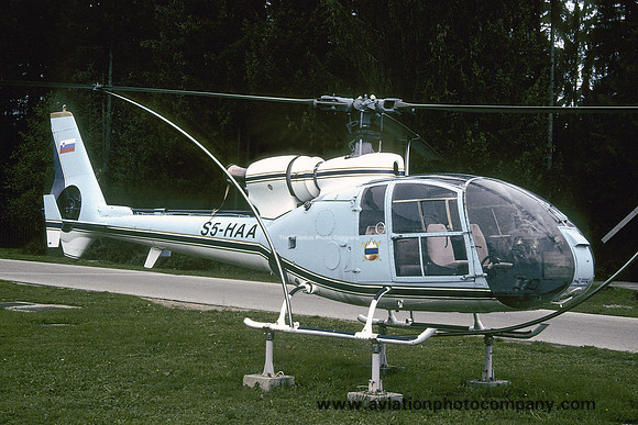 Slovenian Air Force Aerospatiale/Soko SA.341H Gazelle S5-HAA displayed at the Ljubljana Aviation Museum (2005)