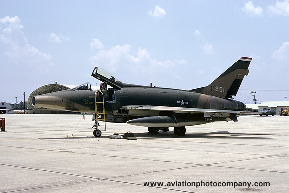 USAF Indiana ANG 113 TSF North American F-100D Super Sabre 56-3201 (1974)