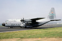 USAF Oklahoma ANG 185 AS Lockheed C-130H Hercules 78-0807 at Prestwick (2003)