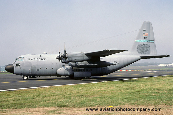 USAF Oklahoma ANG 185 AS Lockheed C-130H Hercules 78-0807 at Prestwick (2003)