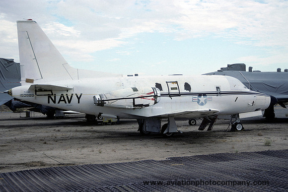 US Navy North American T-39D Sabreliner 150989 stored at China Lake (1991)