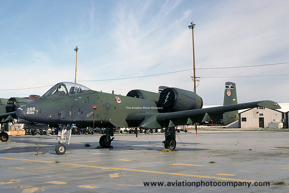 USAF 355 FW Fairchild A-10A Thunderbolt 75-0288/DM at AMARC Davis Monthan (1993)