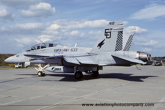 US Marines VMFA(AW)-533 McDonnell Douglas F/A-18D Hornet 164735/ED-412 (1995)