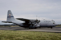 USAF Illinois ANG 169 AS Lockheed C-130E Hercules 63-7818 at Prestwick (2003)