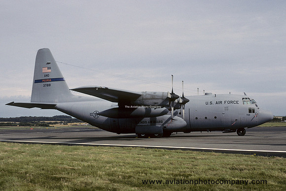 USAF Illinois ANG 169 AS Lockheed C-130E Hercules 63-7818 at Prestwick (2003)