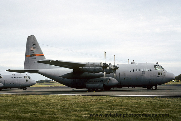 USAF Illinois ANG 169 AS Lockheed C-130E Hercules 63-7858 at Prestwick (2003)