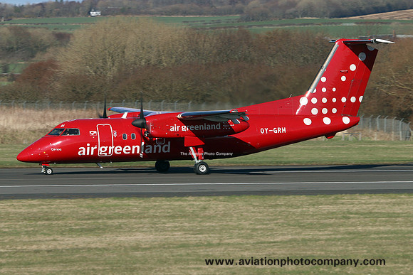 Air Greenland DHC-8-200 OY-GRH at Prestwick (2016)