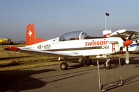 Pilatus PC-7 HB-HOO at the Farnborough Air Show (1984)