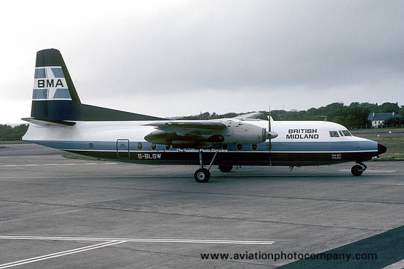 British Midland Fokker F-27-200 G-BLGW (1982)