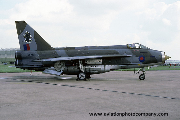 RAF 11 Squadron English Electric Lightning F.6 XR769 at RAF Binbrook (1988)