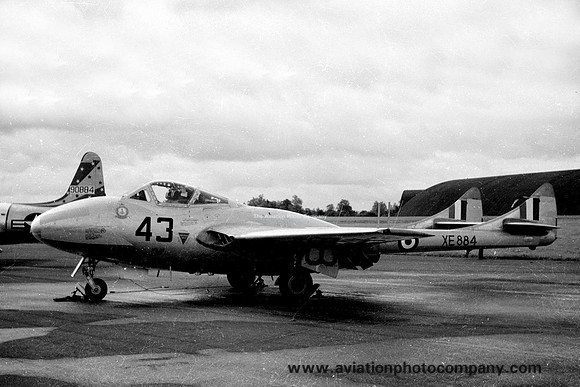 RAF 4 FTS De Havilland Vampire T.11 XE884/43 (1961)
