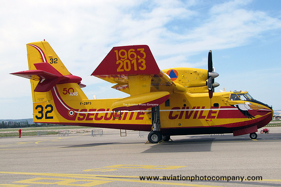 French Securite Civile Canadair CL-415 F-ZBFS at Marignane (2013)