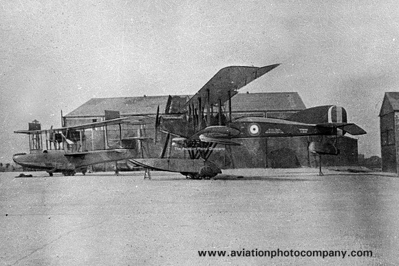 Royal Navy Short 320 and Curtiss H-12 at Killingholme