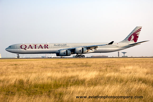 Qatar Airways Airbus A340-600 A7-AGA at Paris CDG (2013)