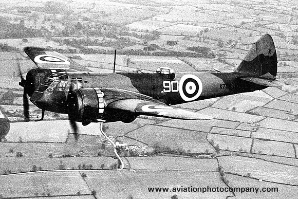 RAF 90 Squadron Bristol Blenheim I K7048 Air to Air