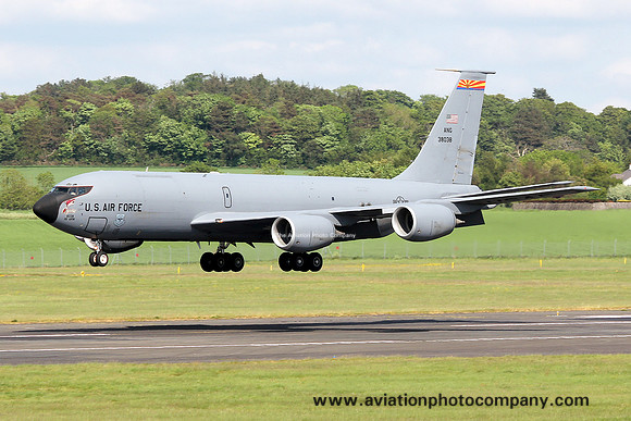 USAF Arizona ANG 191 ARS Boeing KC-135R 63-8038 at Prestwick (2012)