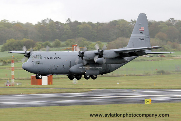 USAF New York ANG Lockheed C-130H 83-0488 at Prestwick (2012)