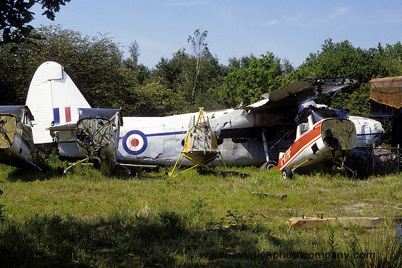 RAF Hunting Pembroke C.1 8108M dumped at Tatershall (1986)
