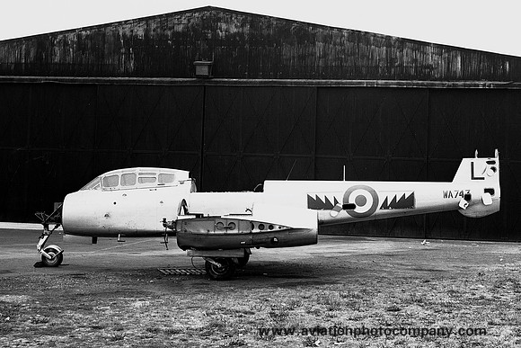 Stored 610 Squadron Gloster Meteor T.7 WA743/L