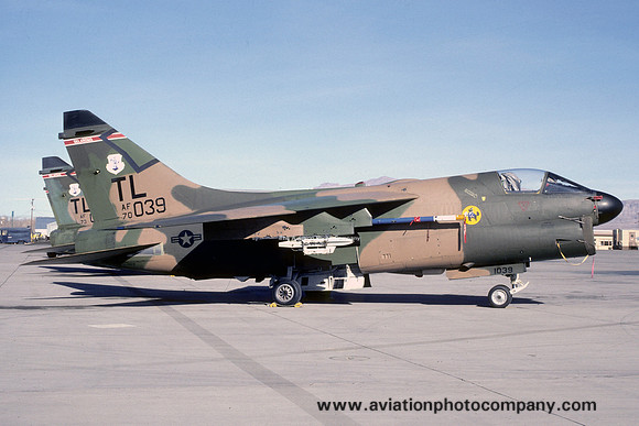 USAF Oklahoma ANG 125 TFS LTV A-7D 70-1039/TL at Nellis (1981)