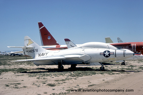 US Navy NWEF Grumman TF-9F 142976 stored at MASDC Davis Monthan (1977)