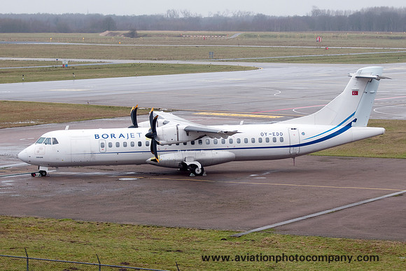 Borajet ATR-72-500 OY-EDD at Eindhoven (2015)
