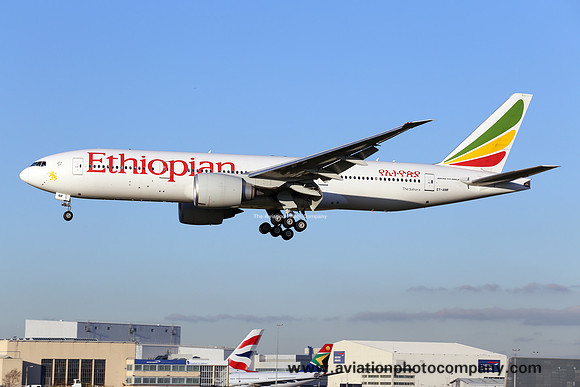 Ethiopian Airlines Boeing 777-200LR ET-ANR at London Heathrow (2015)