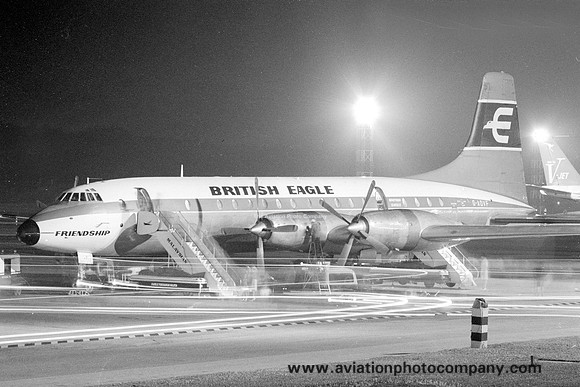 British Eagle Bristol Britannia G-AOVF at Paya Lebar (1966)