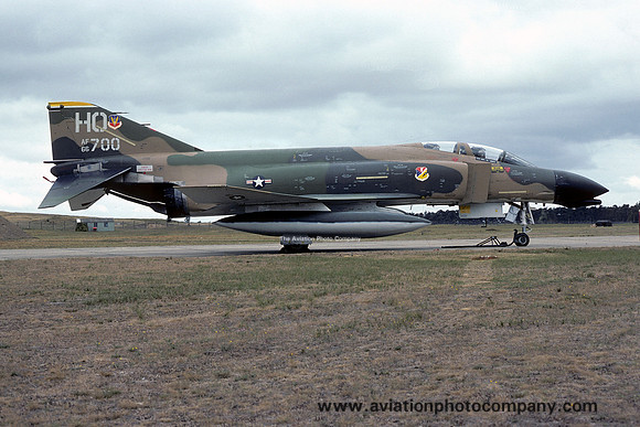 USAF 49 TFW 8 TFS McDonnell F-4D Phantom 66-7700 at RAF Lakenheath during Exercise Autumn Forge (1976)