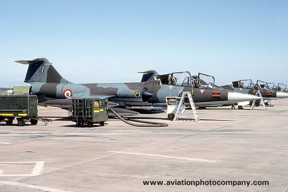 Italian Air Force 4 Stormo Lockheed TF-104G Starfighter MM54253/4-35 at RAF Lossiemouth (1989)