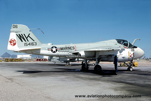 US Marines VMA(AW)-224 Grumman A-6E Intruder 154163/WK-06 at MASDC Davis Monthan (1980)