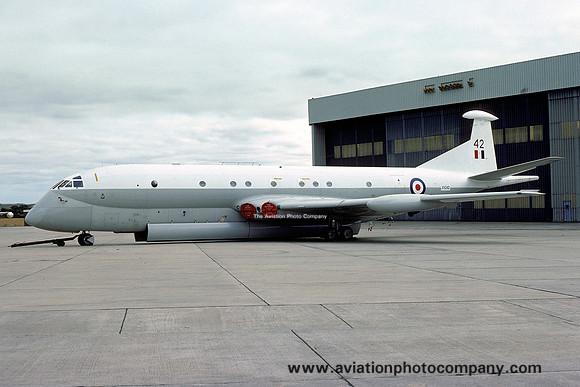 RAF Kinloss Wing Hawker Siddeley Nimrod MR.1 XV242 at RAF St Mawgan (1976)