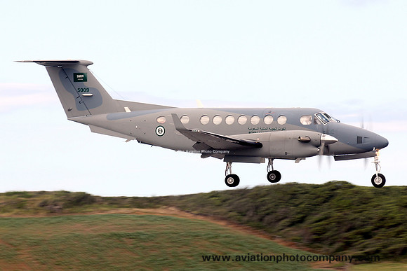 Saudi AF Beech King Air 350 5009 on delivery through Lajes (2014)