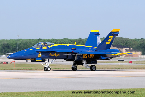 US Navy Blue Angels McDonnell Douglas F/A-18C Hornet 163765/3 at Dobbins AFB (2012)