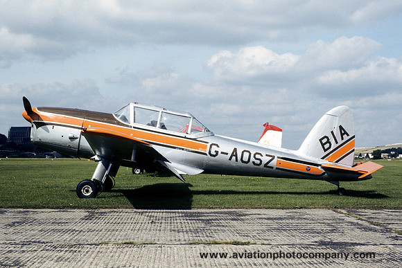 BIA DHC-1 Chipmunk T.10 G-AOSZ at Shoreham (1978)