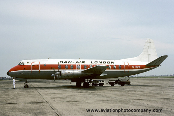 Dan Air London Vickers Viscount G-BBDK
