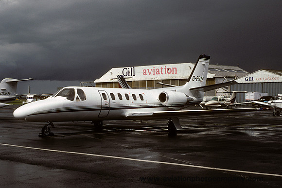 Cessna 550 G-ESTA at Newcastle Woolsington (1998)