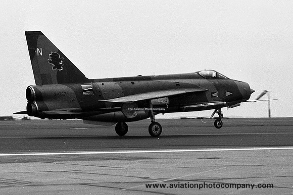 RAF 11 Squadron English Electric Lightning F.3 XP737/N at RAF Binbrook (1978)