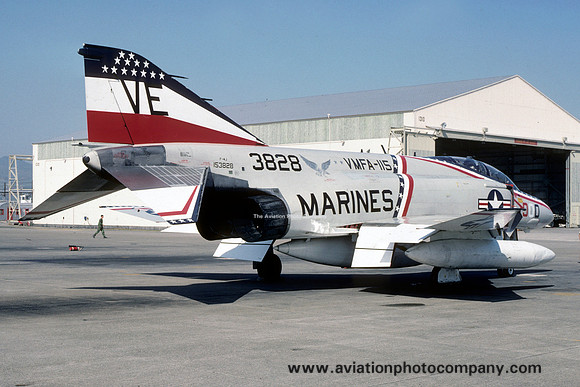 USMC VMFA-115 McDonnell F-4J Phantom 153828/VE (1976)
