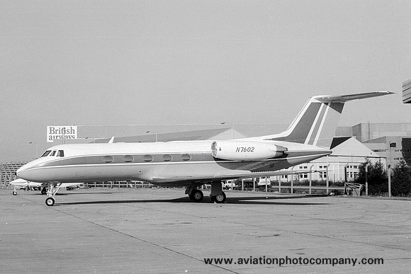 Gulfstream 2 N7602 at London Heathrow (1978)