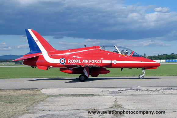 RAF Red Arrows Hawker Siddeley Hawk T.1 XX242 at the Salon Airshow (2013)