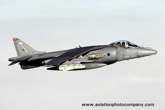 RAF 4 Squadron Hawker Siddeley Harrier GR.7 ZG471/61 Air to Air (2002)