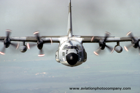 RAF Lyneham Transport Wing Lockheed C-130K Hercules C.1P XV215 Air to Air (1990)