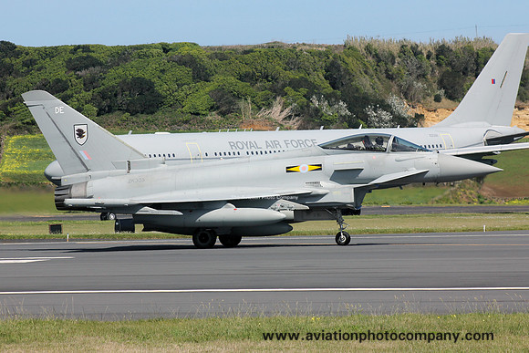 RAF 11 Squadron BAE Typhoon FGR.4 ZK305/DE at Lajes (2015)