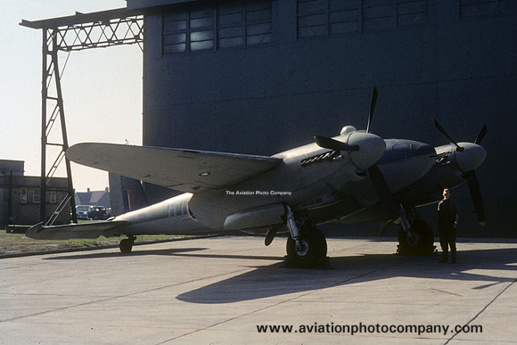 RAF De Havilland Mosquito TT.35 RS709 at Bovingdon (1963)