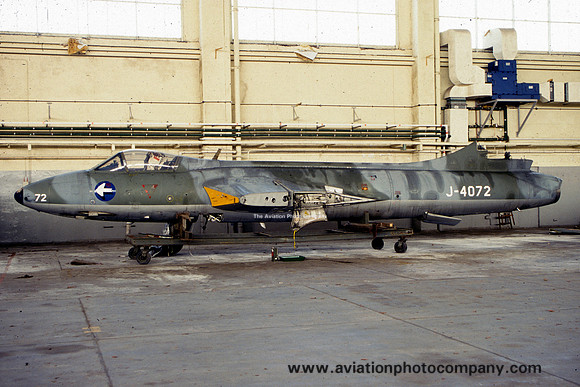Ex Swiss Air Force Hawker Hunter F.58 J-4072 Stored at Scampton (2000)