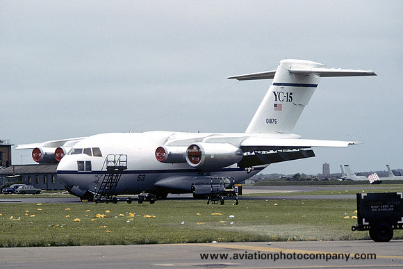 USAF McDonnell Douglas YC-15A 72-1875 at RAF Mildenhall (1977)