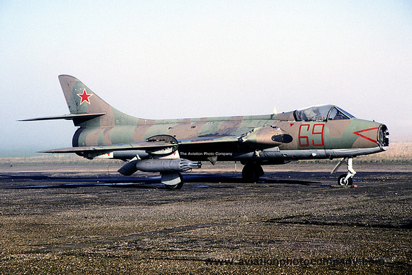 RAF Hawker Hunter FGA.9 XG194 in Soviet Air Force marks at North Luffenham (1999)